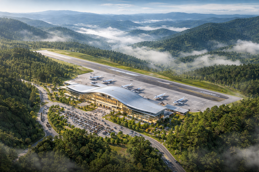 Việt Nam sẽ có thêm 2 sân bay mới, 1 nằm hoàn toàn trên đồi núi, 1 nằm hoàn toàn trên mặt nước, vốn đầu tư khoảng 13.000 tỷ- Ảnh 1. Việt Nam sẽ có thêm 2 sân bay mới, 1 nằm hoàn toàn trên đồi núi, 1 nằm hoàn toàn trên mặt nước, vốn đầu tư khoảng 13.000 tỷ- Ảnh 1.