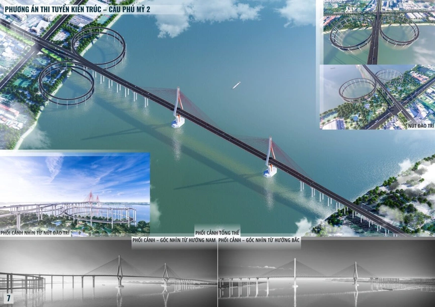 Phối cảnh cầu Phú Mỹ 2. Nguồn ảnh: TEDI Phối cảnh cầu Phú Mỹ 2. Nguồn ảnh: TEDI
