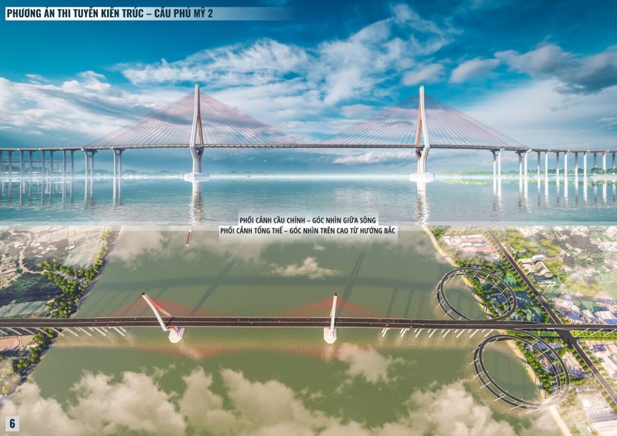 Phối cảnh cầu Phú Mỹ 2. Nguồn ảnh: TEDI Phối cảnh cầu Phú Mỹ 2. Nguồn ảnh: TEDI