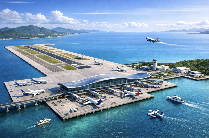 Việt Nam sẽ xây dựng sân bay trên mặt nước chưa từng có trong lịch sử, tọa lạc tại tỉnh có đường bờ biển dài nhất cả nước, đang trình Thủ tướng phê duyệt- Ảnh 1.