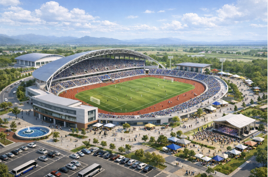 ‘Thủ phủ công nghiệp miền Bắc’ sắp có sân vận động mới, sức chứa 12.000 chỗ ngồi- Ảnh 1.
