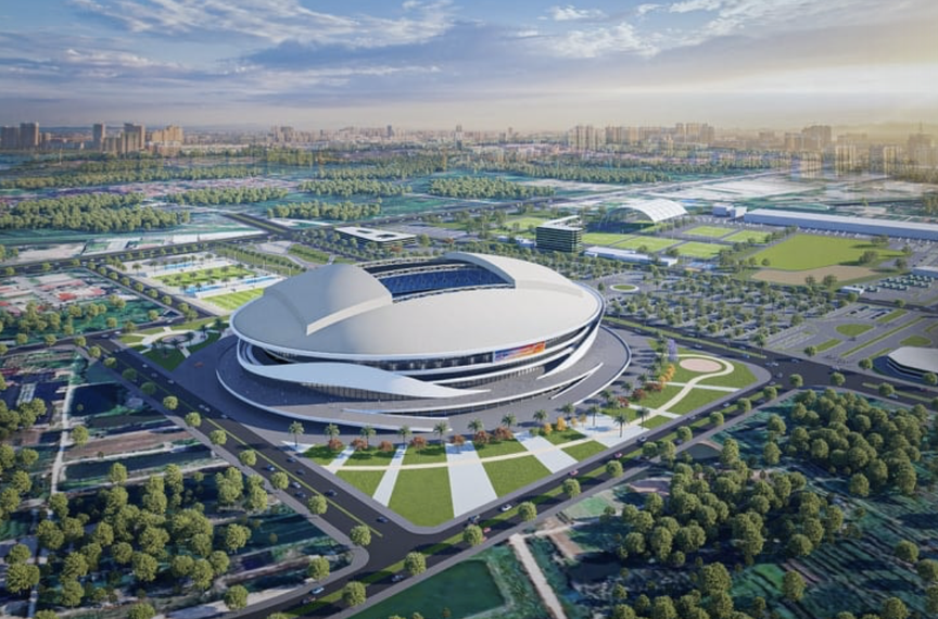 Sân vận động lớn thứ 2 Việt Nam, sức chứa gấp rưỡi sân Mỹ Đình: Đang xây dựng khán đài, khoảng 11 tháng nữa hoàn thành- Ảnh 1.