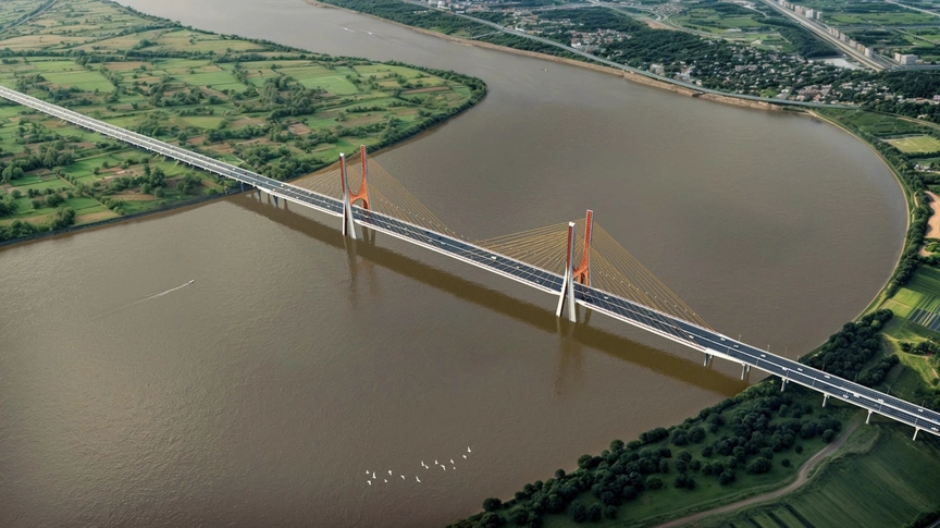 Sau 8 tháng khởi công, siêu cầu gần 12.000 tỷ bắc qua dòng sông biểu tượng của Thủ đô sắp bước vào giai đoạn then chốt- Ảnh 2.