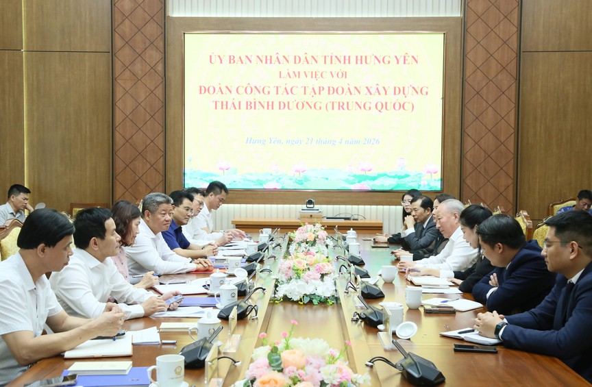 Hình ảnh tại buổi làm việc. Nguồn ảnh: UBND tỉnh Hưng Yên