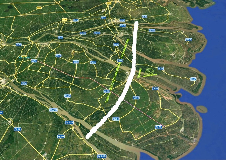 Sơ đồ tuyến cao tốc. Nguồn ảnh: Báo Vĩnh Long