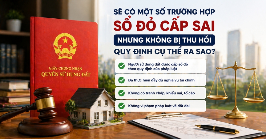 Kể từ nay, sẽ có một số trường hợp sổ đỏ cấp sai nhưng không bị thu hồi, quy định cụ thể ra sao?- Ảnh 1.