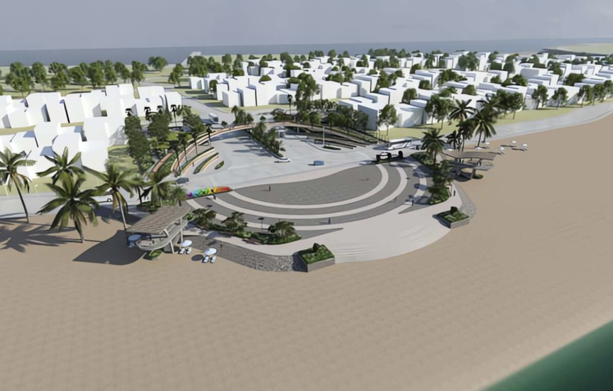 Lần đầu tiên thành phố trẻ nhất Việt Nam xây dựng công viên biển, nằm ngay gần cầu vượt biển dài nhất miền Trung- Ảnh 1.