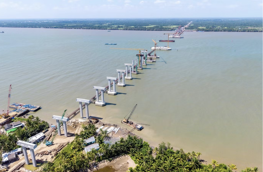 Ngày mai, chính thức thông xe cầu vượt sông 4.000 tỷ xoá bỏ toàn bộ các bến phà lâu đời, nối thông 2 tỉnh thành miền Tây- Ảnh 2.