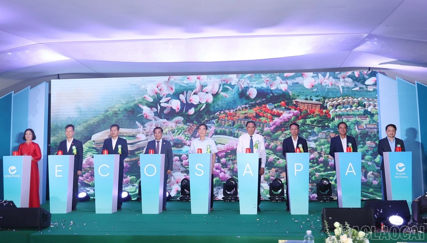 Hình ảnh tại lễ khởi công. Nguồn ảnh: UBND tỉnh Lào Cai