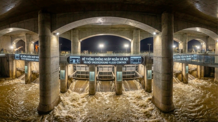 Chính thức hoàn thành bể ngầm lớn nhất Thủ đô, điểm ngập khét tiếng sắp bị 'xóa sổ'- Ảnh 2.