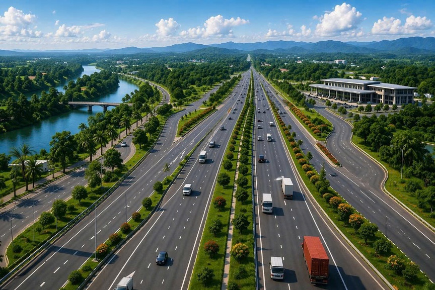 Tuyến đường phía Tây Quốc lộ 13, kết nối Chơn Thành - Hoa Lư. Ảnh minh họa