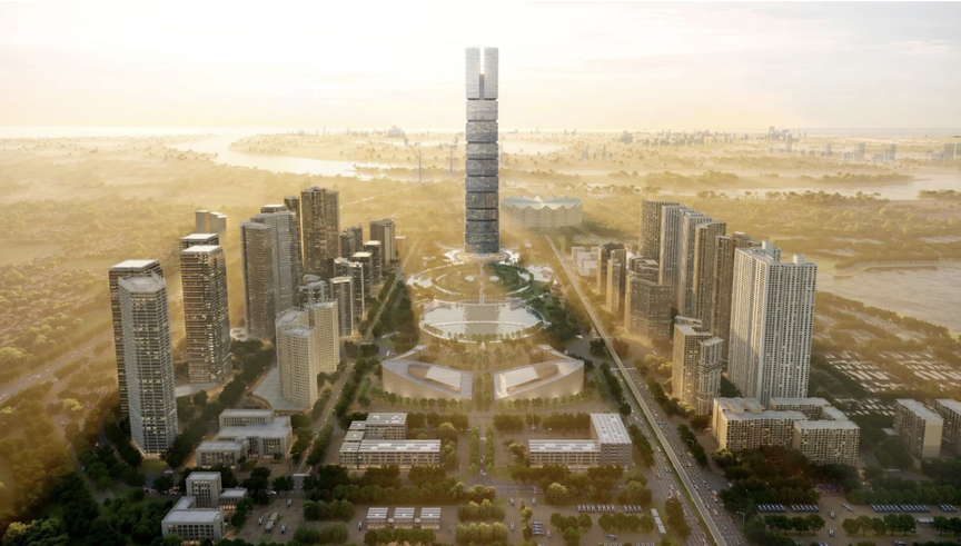 Việt Nam sẽ xây tòa nhà chọc trời cao gấp rưỡi Landmark 81 với thiết kế táo bạo, tọa lạc tại TP trung hòa carbon đầu tiên trên thế giới- Ảnh 1.