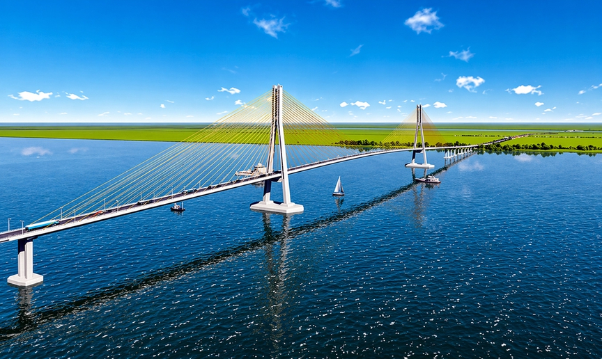 Dự án cầu dây văng lớn thứ 2 Việt Nam có độ khó bậc nhất cả nước, vốn đầu tư gần 8.000 tỷ đang nỗ lực gỡ khó- Ảnh 3.