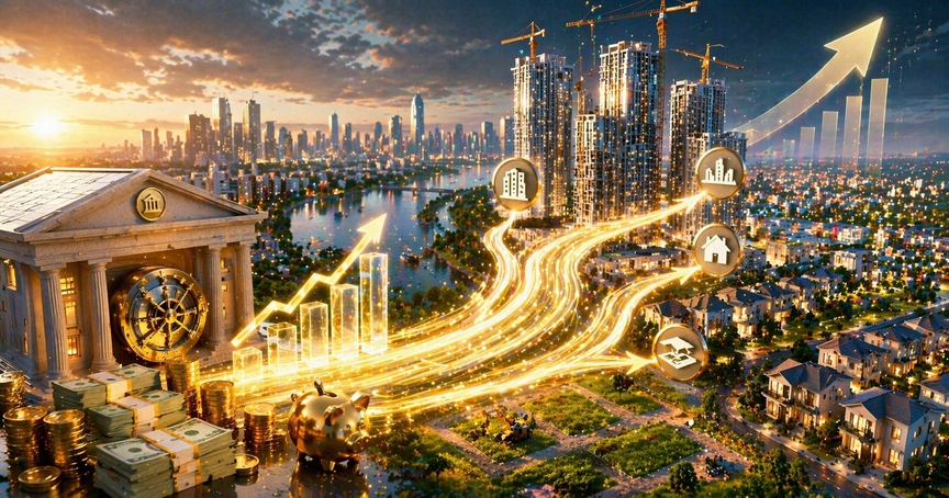 Tín dụng bất động sản tăng gần 38%: Dòng tiền đang chảy về đâu?- Ảnh 2.