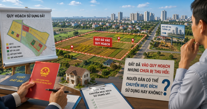 Đất đã vào quy hoạch nhưng chưa bị thu hồi: Người dân có thể chuyển mục đích sử dụng hay không?- Ảnh 1.