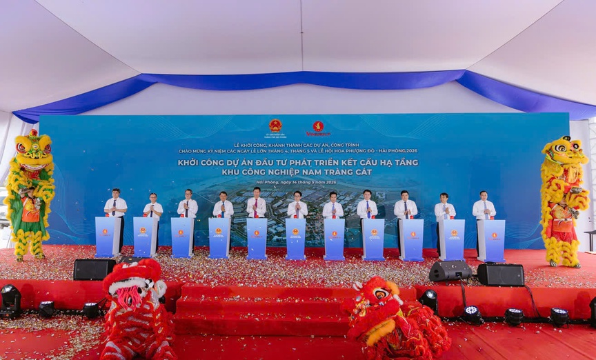 Vinhomes khởi công dự án đầu tư phát triển kết cấu hạ tầng khu công nghiệp Nam Tràng Cát- Ảnh 1.