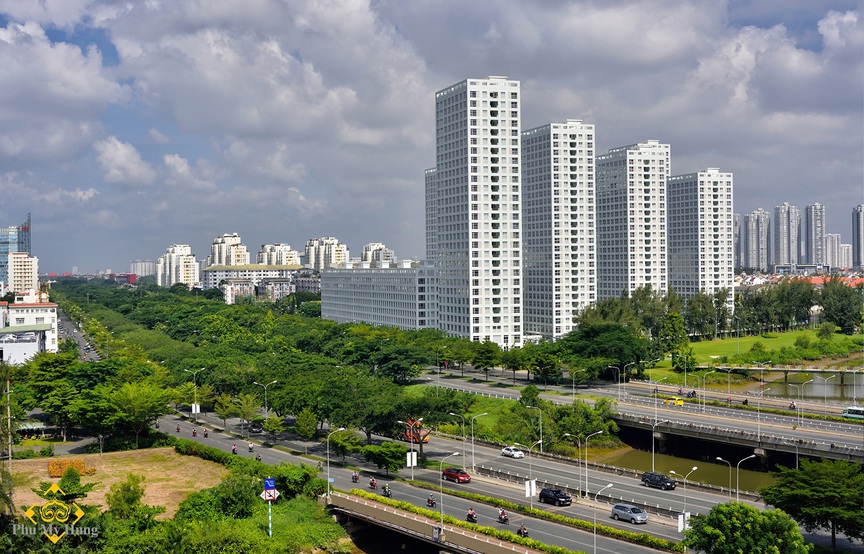 Một đoạn của tuyến đại lộ Nguyễn Văn Linh. Nguồn ảnh: Phú Mỹ Hưng