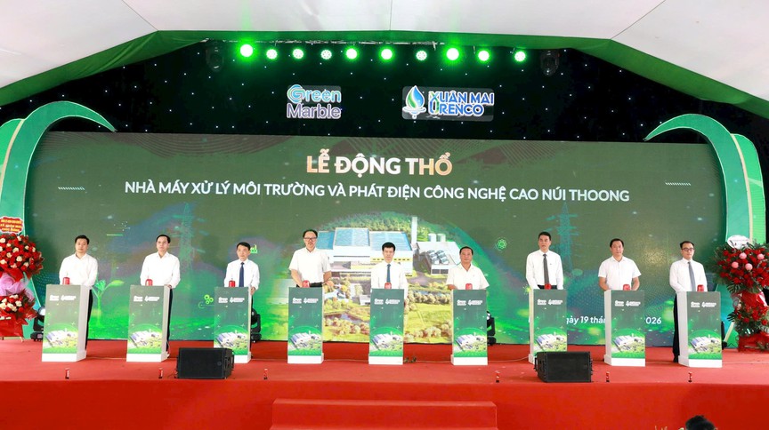 Hình ảnh tại lễ động thổ. Nguồn ảnh: Hanoimoi.vn