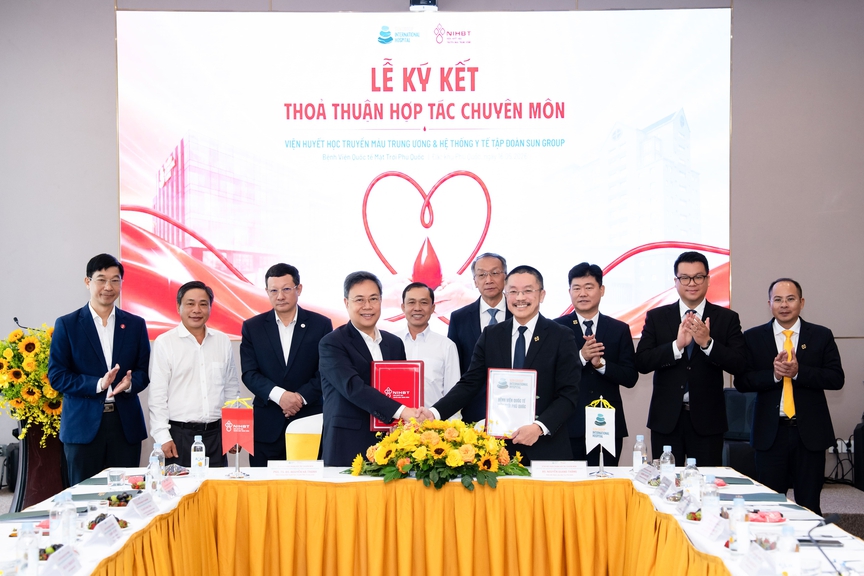 BV Quốc tế Mặt Trời Phú Quốc hợp tác cùng Viện Huyết học - Truyền máu TW- Ảnh 1. BV Quốc tế Mặt Trời Phú Quốc hợp tác cùng Viện Huyết học - Truyền máu TW- Ảnh 1.