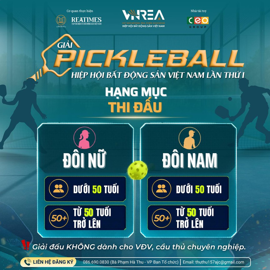 Giải Pickleball Hiệp hội Bất động sản Việt Nam lần thứ I: Lan tỏa tinh thần thể thao, gắn kết các doanh nghiệp bất động sản- Ảnh 1.