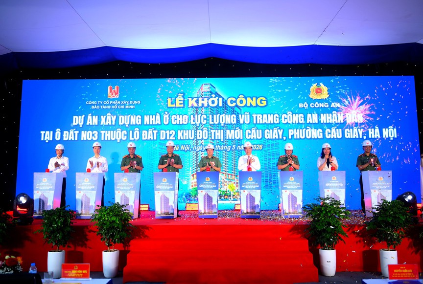 Hình ảnh tại lễ khởi công. Nguồn ảnh: Bộ Công an