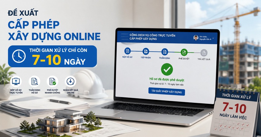 NÓNG: Đề xuất cấp phép xây dựng online, thời gian xử lý chỉ còn 7-10 ngày- Ảnh 1.