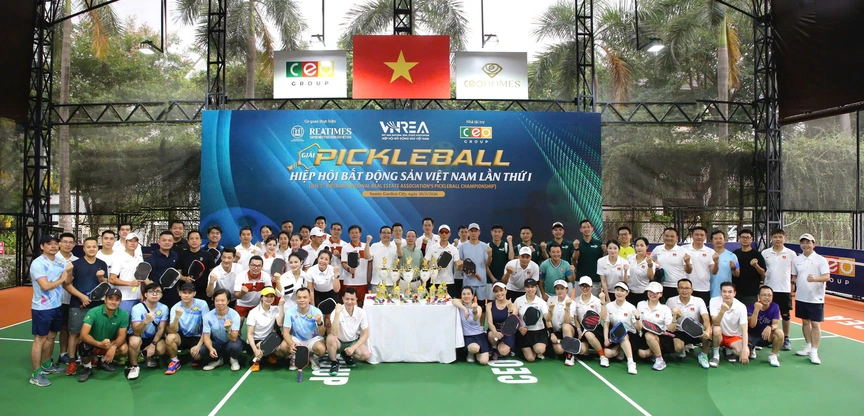 Giải Pickleball Hiệp hội Bất động sản Việt Nam lần thứ I: Sân chơi ấn tượng và đầy cảm xúc- Ảnh 1.