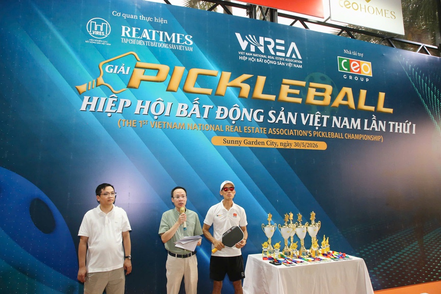 Giải Pickleball Hiệp hội Bất động sản Việt Nam lần thứ I: Sân chơi ấn tượng và đầy cảm xúc- Ảnh 2.