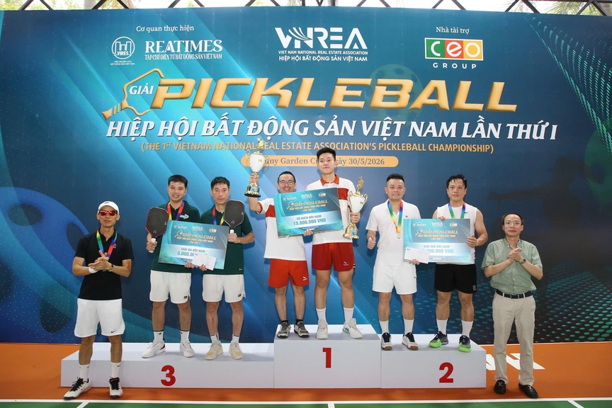 Giải Pickleball Hiệp hội Bất động sản Việt Nam lần thứ I: Sân chơi ấn tượng và đầy cảm xúc- Ảnh 7.