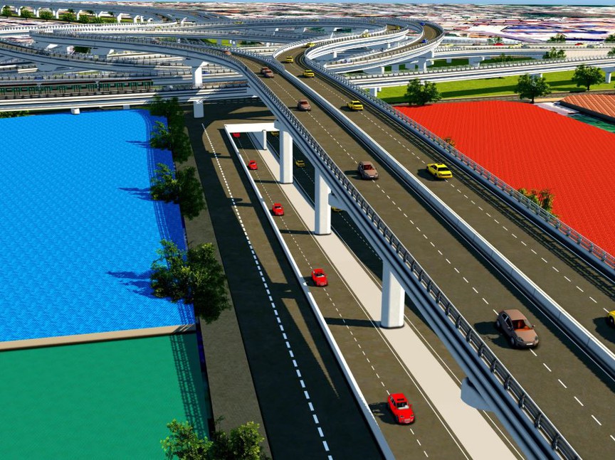Thành phố trẻ và rộng nhất Việt Nam sắp làm tuyến đường trên cao hơn 16.000 tỷ: Sở hữu nút giao đa tầng, kết hợp hầm chui và cầu vượt- Ảnh 4.