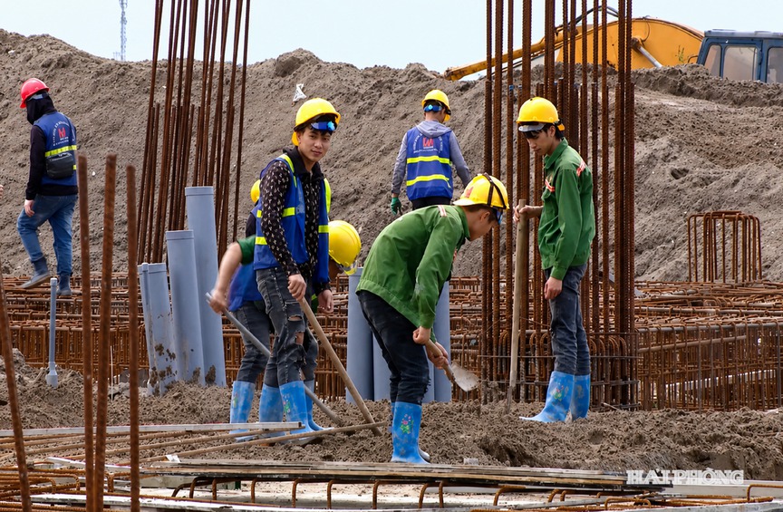 Công trường thi công dự án. Nguồn ảnh: Báo Hải Phòng