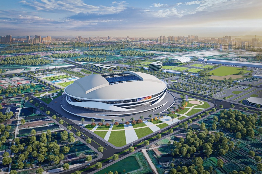 Sân vận động lớn thứ 2 Việt Nam đủ sức tổ chức World Cup thi công thần tốc, khán đài 60.000 chỗ dần lộ diện- Ảnh 2.