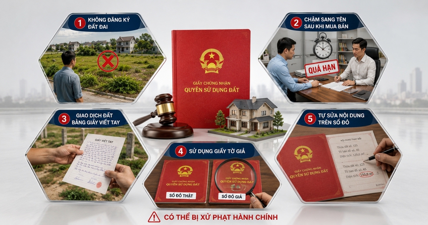 5 vi phạm liên quan đến sổ đỏ người dân dễ mắc phải, mức phạt cao nhất lên tới 100 triệu đồng- Ảnh 2.