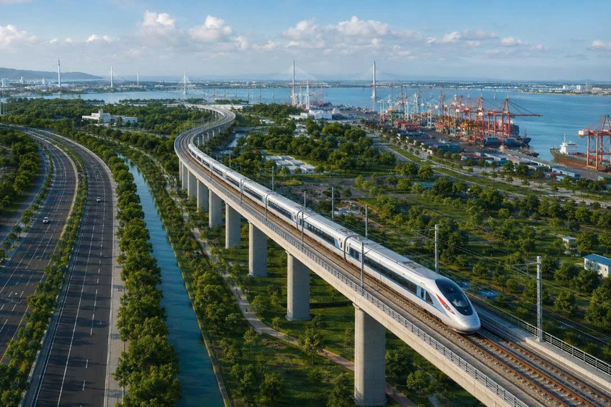 Tuyến đường sắt Lào Cai - Hà Nội - Hải Phòng đoạn qua TP. Hải Phòng. Ảnh minh họa Tuyến đường sắt Lào Cai - Hà Nội - Hải Phòng đoạn qua TP. Hải Phòng. Ảnh minh họa