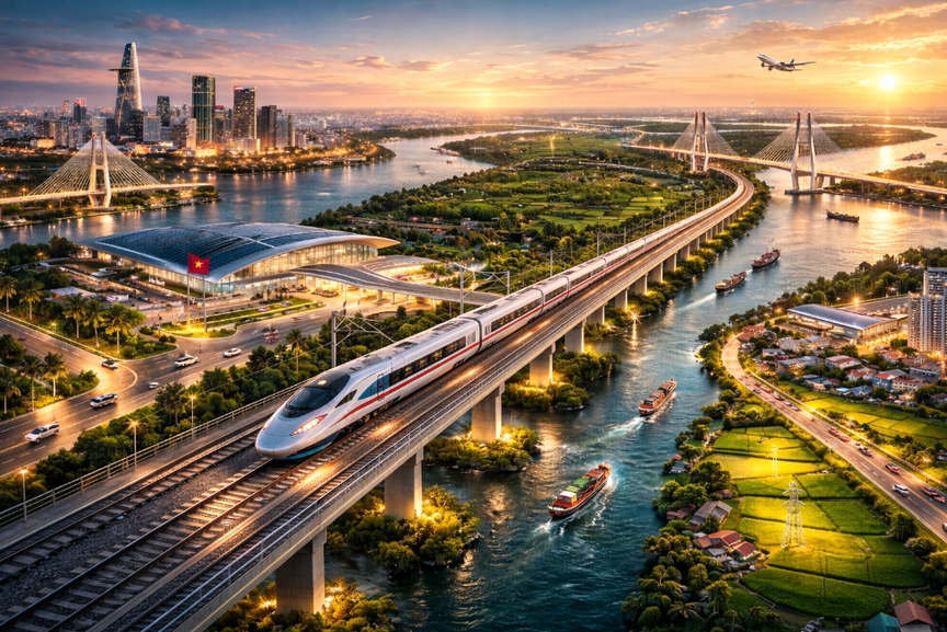 Tăng tốc tiến độ đầu tư dự án đường sắt đi chung cầu đường bộ nối 2 TP lớn phía Nam- Ảnh 1. Tăng tốc tiến độ đầu tư dự án đường sắt đi chung cầu đường bộ nối 2 TP lớn phía Nam- Ảnh 1.