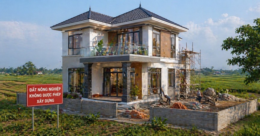 Từ bây giờ, có thể bị phạt đến 200 triệu nếu xây nhà trên đất nông nghiệp - Ảnh 1.