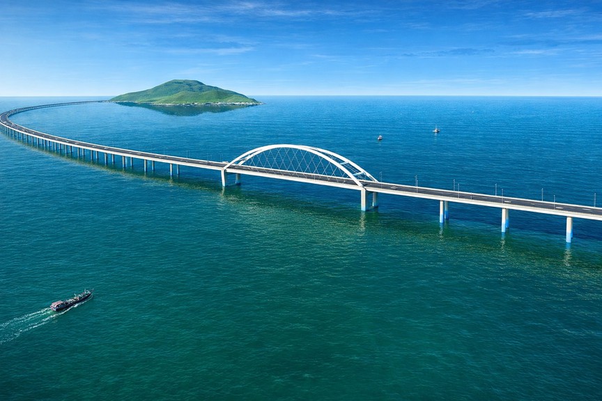 Việt Nam đang làm cầu vượt biển dài nhất trong lịch sử: Dài 18km, tiêu tốn gần 26.000 tỷ đồng, mở trục kết nối chiến lược ra Biển Đông - Ảnh 2.