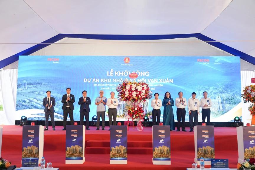 FECON khởi công khu nhà ở xã hội hơn 1.223 tỷ đồng tại  Thái Nguyên  - Ảnh 1.
