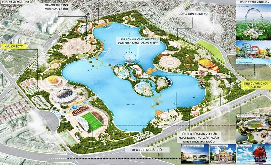 Chính thức tái khởi động công viên lớn bậc nhất Thủ đô, rộng gấp đôi công viên Thống Nhất sau 30 năm đắp chiếu - Ảnh 1.
