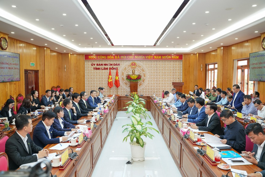 Hình ảnh tại buổi làm việc. Nguồn ảnh: UBND tỉnh Lâm Đồng