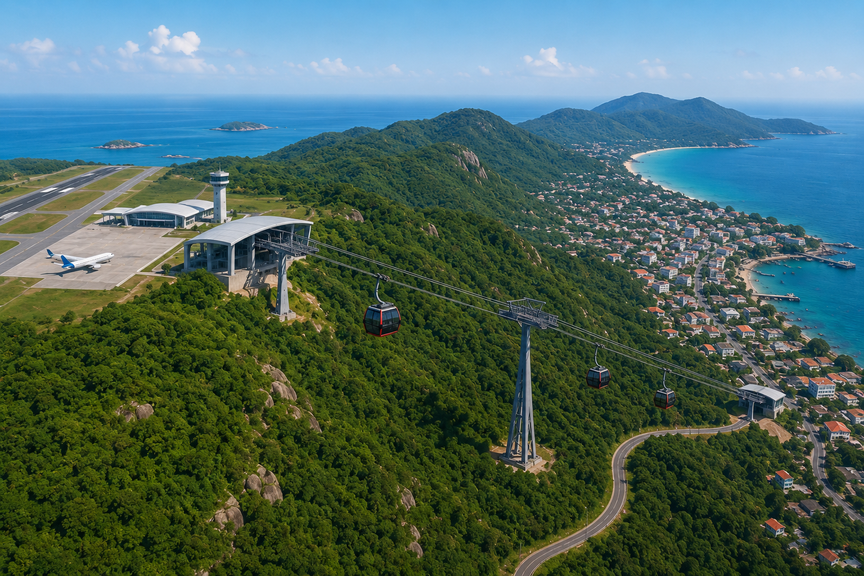 Việt Nam lần đầu tiên có tuyến cáp treo kết nối trực tiếp ra sân bay, tọa lạc tại hòn đảo ‘bí ẩn nhất thế giới’- Ảnh 1. Việt Nam lần đầu tiên có tuyến cáp treo kết nối trực tiếp ra sân bay, tọa lạc tại hòn đảo ‘bí ẩn nhất thế giới’- Ảnh 1.