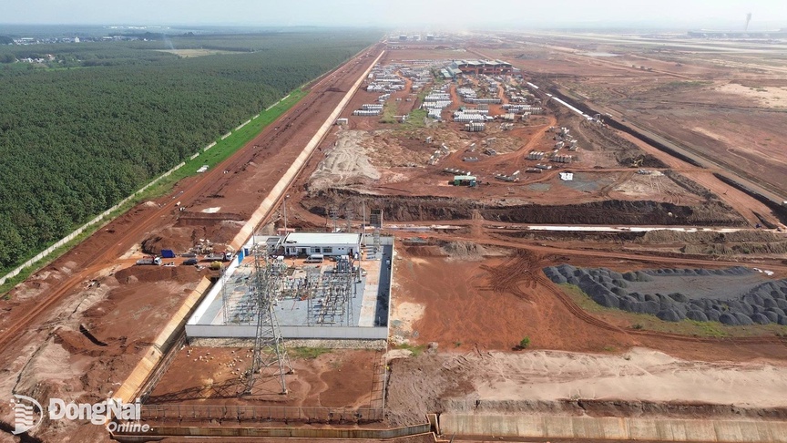 Công trường thi công sân bay Long Thành. Nguồn ảnh: Báo Đồng Nai