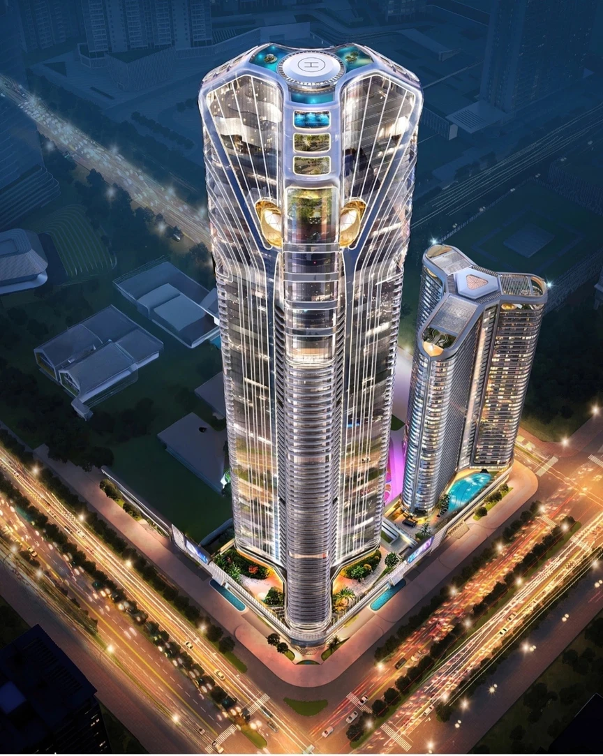 Việt Nam sắp có tòa tháp chọc trời 75 tầng với hình tượng 'song long' do kiến trúc sư nước ngoài thiết kế, được kỳ vọng trở thành 'nóc nhà' miền Bắc- Ảnh 2. Việt Nam sắp có tòa tháp chọc trời 75 tầng với hình tượng 'song long' do kiến trúc sư nước ngoài thiết kế, được kỳ vọng trở thành 'nóc nhà' miền Bắc- Ảnh 2.