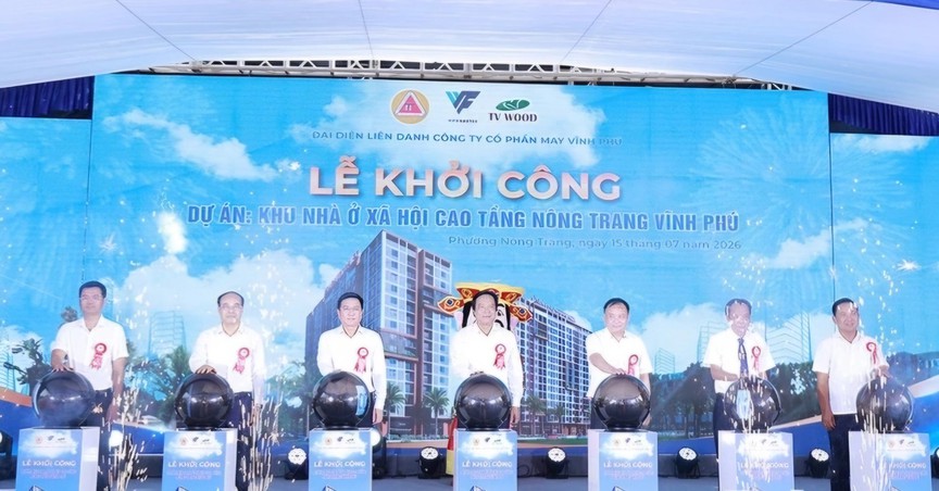 Phú Thọ khởi công dự án Khu nhà ở xã hội cao tầng Nông Trang - Ảnh 1.