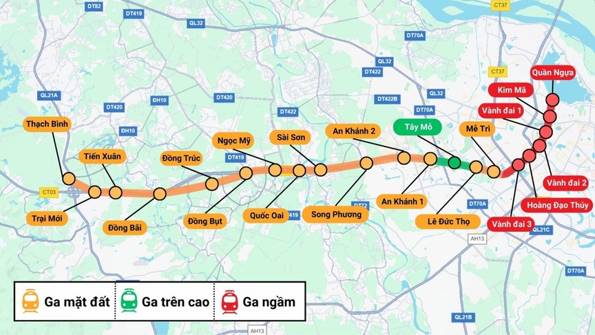 Tuyến metro số 5 tạo đà cất cánh cho đô thị phía Tây Hà Nội- Ảnh 1.