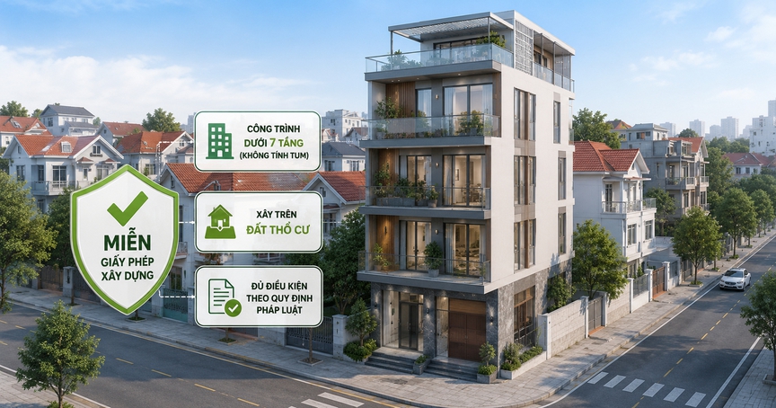 Từ hôm nay, nhiều trường hợp xây nhà dưới 7 tầng chính thức được miễn giấy phép xây dựng - Ảnh 1.