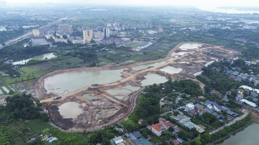 Hà Nội tốc lực đào 7 hồ nước, phấn đấu sớm hoàn thiện để đưa vào chống ngập - Ảnh 1.