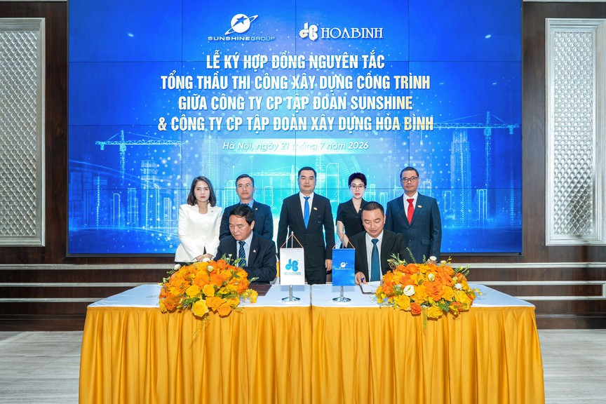 Sunshine Group ký kết các hợp đồng tổng thầu với DELTA Group và Xây dựng Hòa Bình, tổng giá trị gần 80.000 tỷ đồng - Ảnh 1.