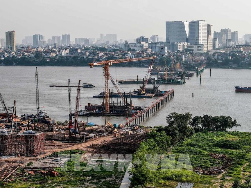Chỉ 1 năm nữa, cây cầu hơn 20.100 tỷ đồng giúp giảm tải cho cầu Chương Dương, Long Biên sẽ hợp long - Ảnh 1.
