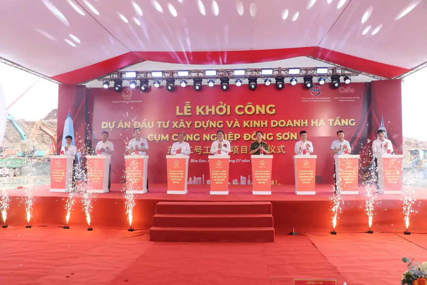 Thanh Hóa: Khởi công Cụm công nghiệp Đông Sơn II - Ảnh 1.